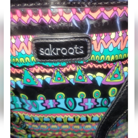 Sakroots Artist Circle Clear Fun Vinyl Summer Multicolor Tote Bag - Picture 6 of 8
